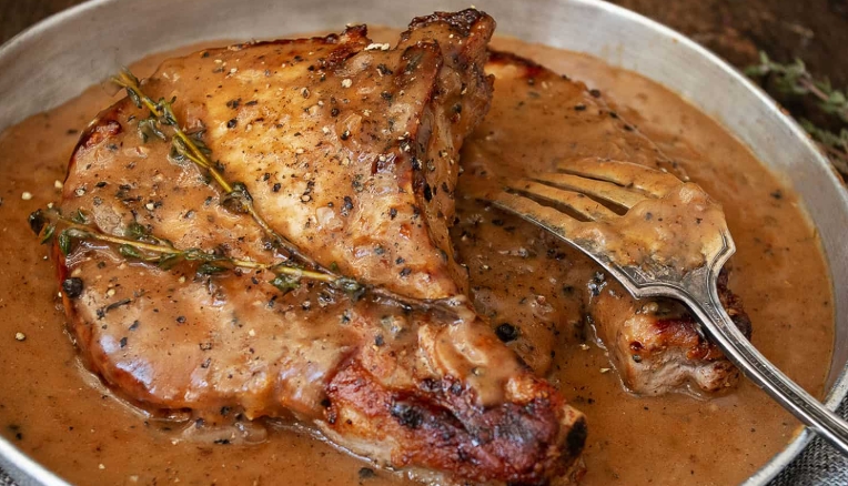 braised bbq pork chops