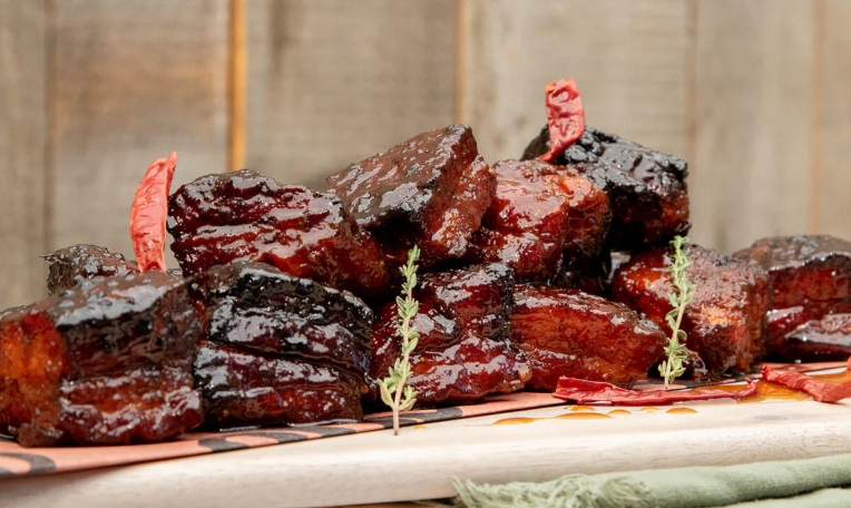 apple cider braised pork belly