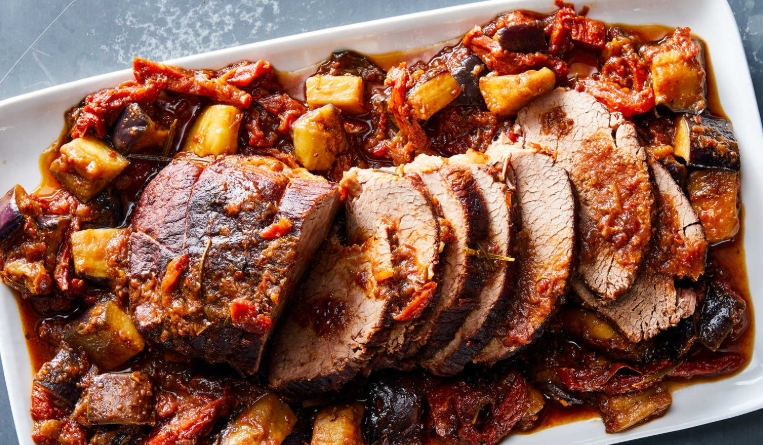 braised eggplant and pork