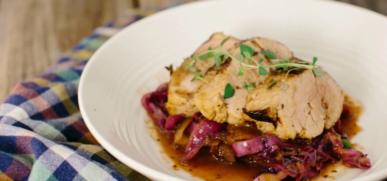 braised pork tenderloin with apples