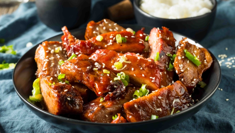braised pork spare ribs