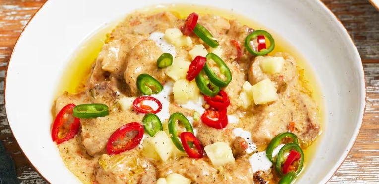 braised pork with pineapple