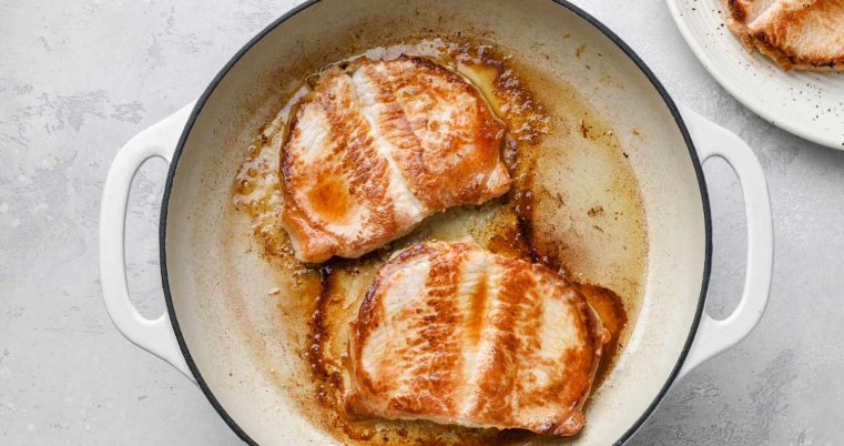 braised stuffed pork chops