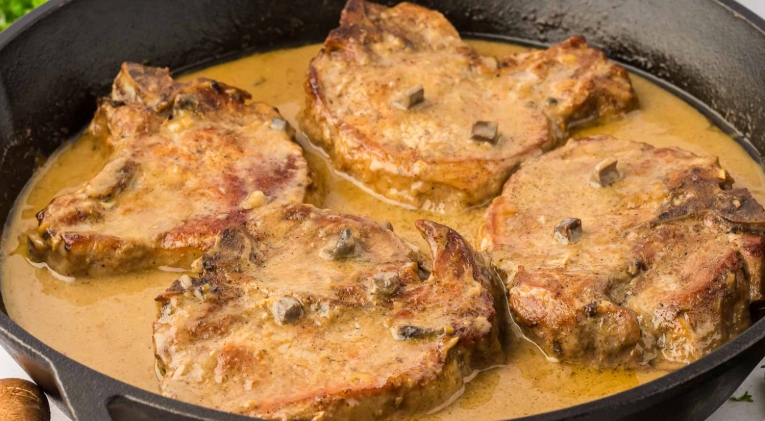 braised sirloin pork chops