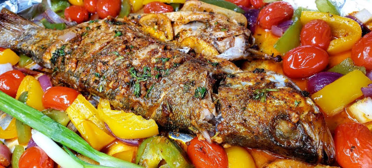 easy baked bass fish for dinner