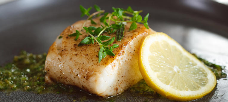 chilean sea bass roasted with garlic