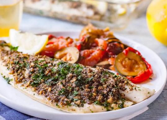 oven bake sea bass for a healthy dinner