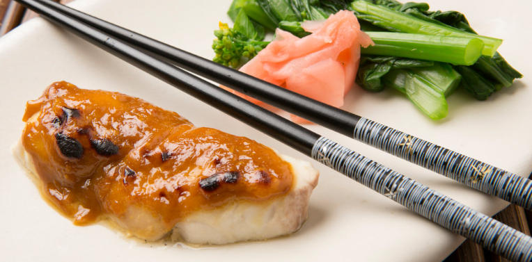 miso saba roasted sea bass with asian flavor