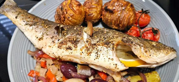 oven cook whole sea bass to perfection